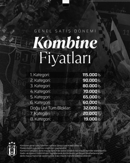 Bilgilendirme | 2025/26 Sezonu Tribün Kombine ONLINE Genel Satışı Hakkında